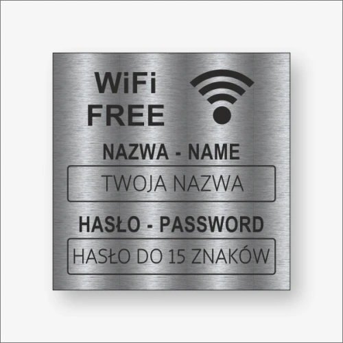 WiFi Free Nazwa i hasło grawerowane Tabliczka 
informacyjna personalizowana.png