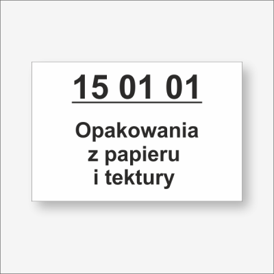 Kod odpadu BDO Tablica informacyjna