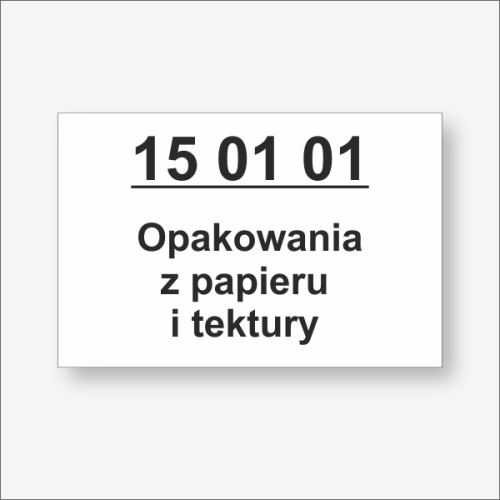 Kod odpadu BDO Tablica informacyjna