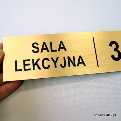 Sala lekcyjna - Tabliczka do szkoły