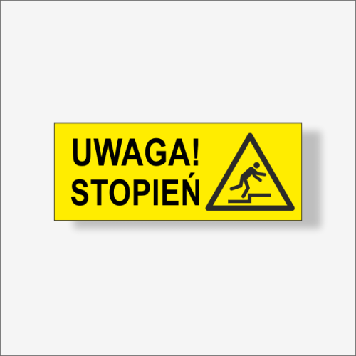 Uwaga! Stopień w górę.
