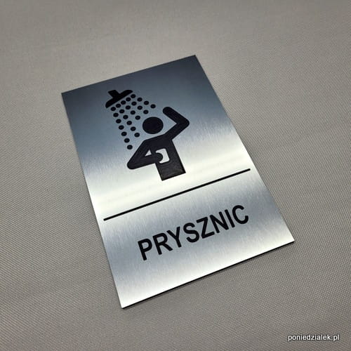 Prysznic tabliczka grawerowana