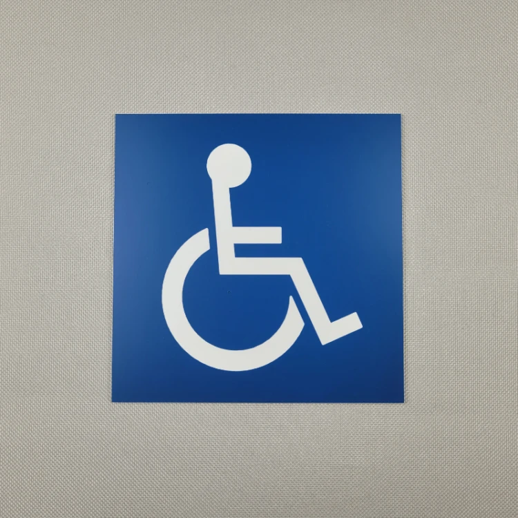 Toaleta dla niepełnosprawnych - tabliczka-informacyjna niebieska