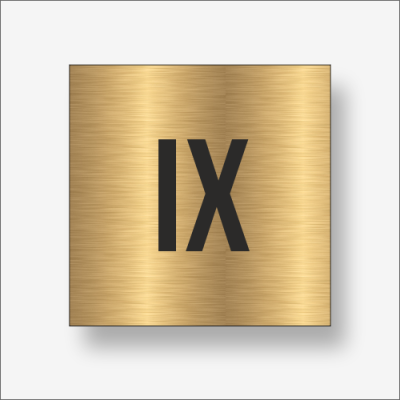 Numer cyfry rzymskie kolor złoty szczotkowany.png