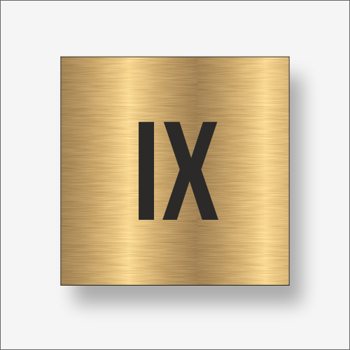 Numer cyfry rzymskie kolor złoty szczotkowany.png