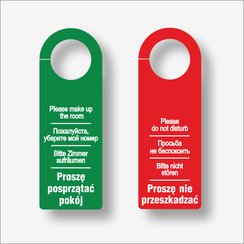 Zawieszka hotelowa na drzwi  - Nie przeszkadzać