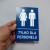 Tabliczka informacyjna na drzwi "Toaleta dla personelu" z opisem