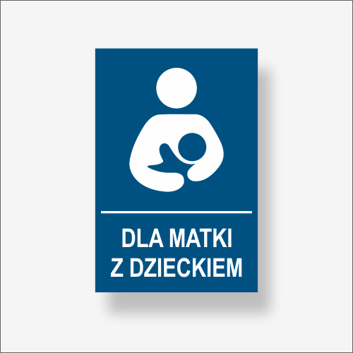 Tabliczka informacyjna na drzwi "Pokój dla matki z dzieckiem" opis