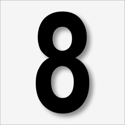 8 Cyfra z kompozytu aluminiowego Arial Narrow.png