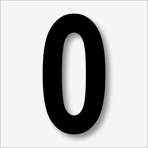 0 Cyfra z kompozytu aluminiowego Arial Narrow.png