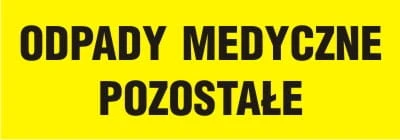 Naklejka AW036 - "Odpady medyczne pozostałe"