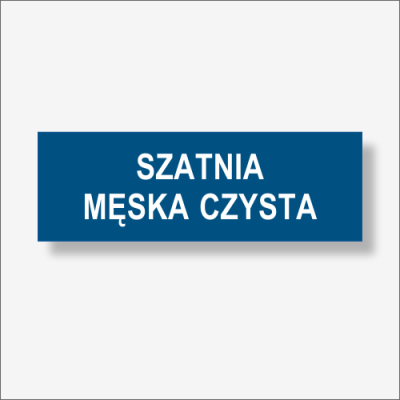 SZATNIA MĘSKA CZYSTA - Tabliczka na drzwi