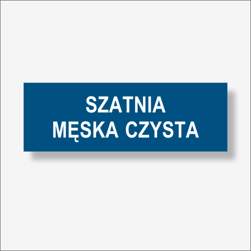 SZATNIA MĘSKA CZYSTA - Tabliczka na drzwi