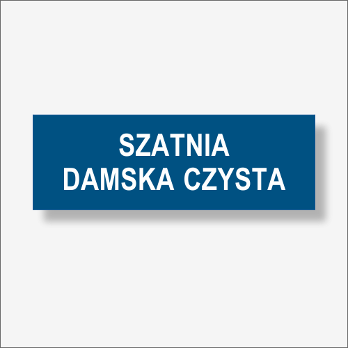 SZATNIA DAMSKA CZYSTA - Tabliczka na drzwi