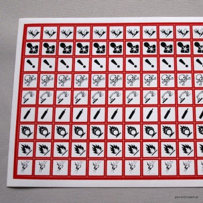 Nalepki GHS na chemikalia