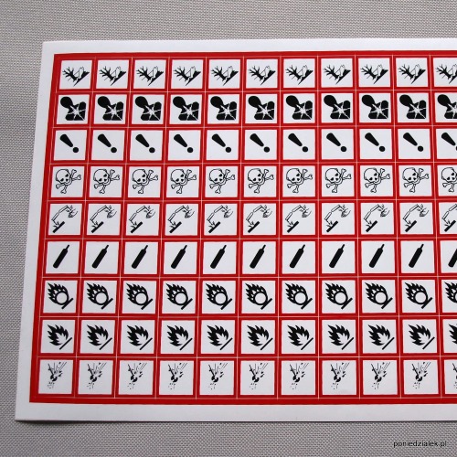 Nalepki GHS na chemikalia