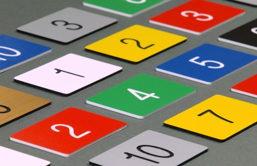 Numerki grawerowane laminat ABS