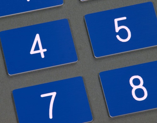 Numery grawerowane laminat ABS niebieski