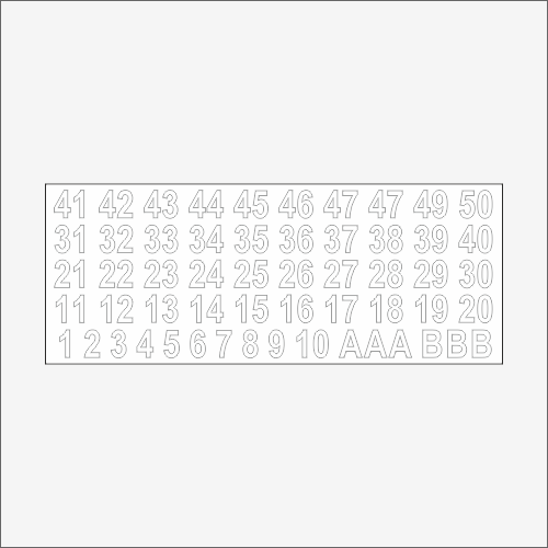 Numery na skrzynki - samoprzylepne wys 25 mm biały.png