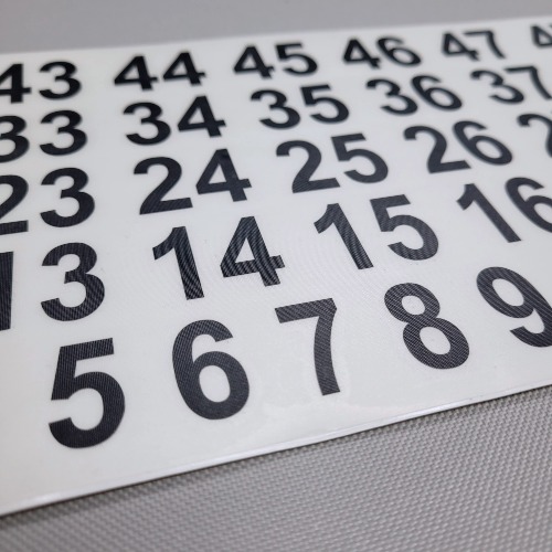 Czarne cyfry samoprzylepne