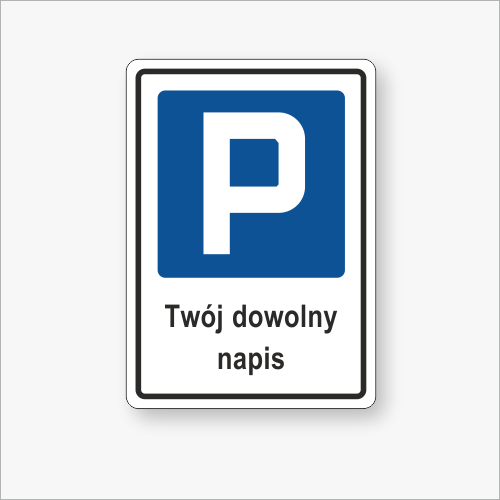 Tabliczka z opisem Tablica Miejsce parkingowe dla