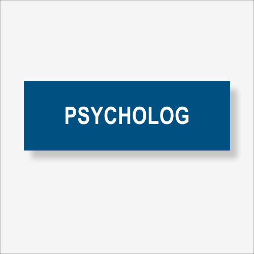 Psycholog - tabliczka informacyjna 210 x 70 mm niebieski z białym.png