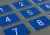 Numery grawerowane laminat ABS niebieski