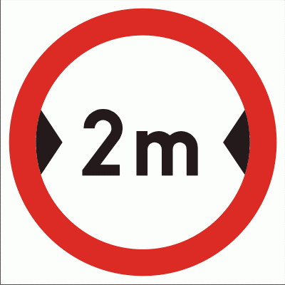 Znak BH019 - Znak drogowy B-15 Zakaz wjazdu pojazdów o szerokości ponad ... 