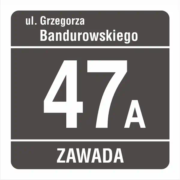 Tablica adresowa numer i ulica (antracyt)