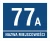 Tablica adresowa numer nazwa miejscowości (niebieska)