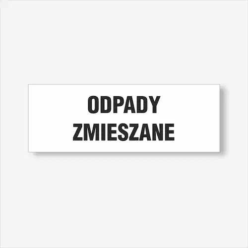 Naklejka "Odpady zmieszane"