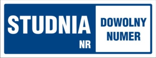 STUDNIA NUMER - TABLICA INFORMACYJNA