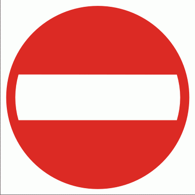 Znak BH001 - Znak drogowy B-2 Zakaz wjazdu