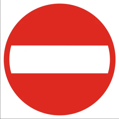 Znak BH001 - Znak drogowy B-2 Zakaz wjazdu