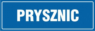 Tabliczka informacyjna AT410 -  "Prysznic"