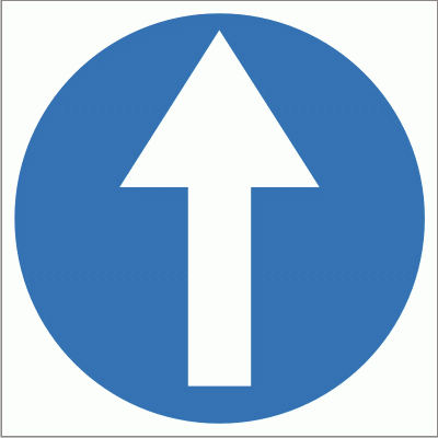 Znak BH014 - Znak drogowy  C-5 Nakaz jazdy na wprost