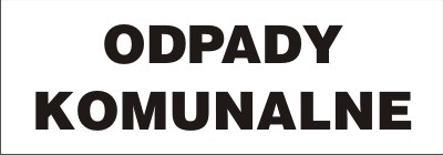 Naklejka AW035 A - Odpady komunalne