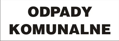 Naklejka AW035 A - Odpady komunalne