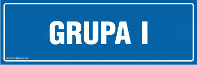 Tabliczka informacyjna AT349 - "Grupa I"