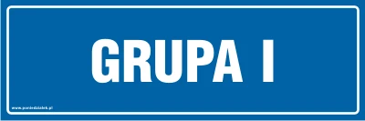 Tabliczka informacyjna AT349 - "Grupa I"