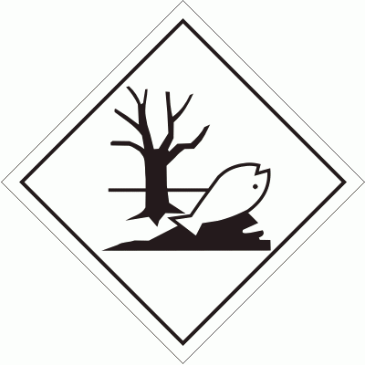 Nalepka ADR  AO029 - "Przesyłka stwarzająca zagrożenie dla środowiska"