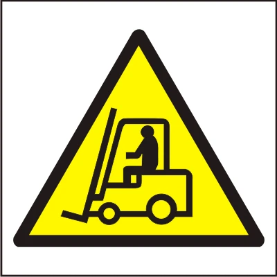 Znak BH012 - Znak drogowy  ostrzegawczy Uwaga! Wózki widłowe