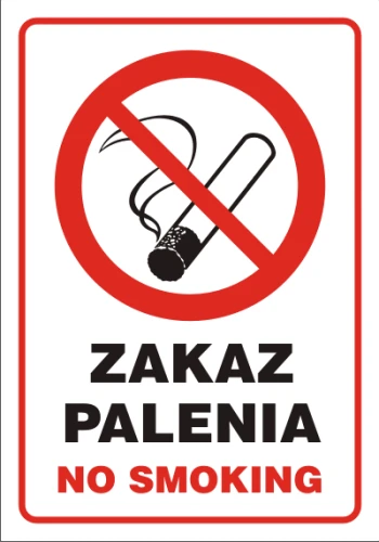 Tabliczka BA022 - "Zakaz palenia tytoniu No smoking"