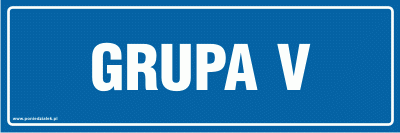 Tabliczka informacyjna AT353 - "Grupa V"