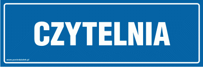 Tabliczka informacyjna AT348 - "Czytelnia"