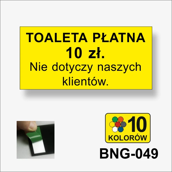 Toaleta płatna. Nie dotyczy naszych klientów.