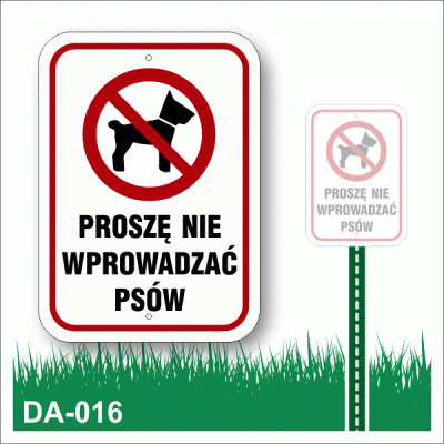 Proszę-nie-wprowadzać-psów-Tabliczka-na-trawnik