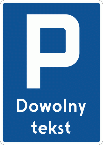 Tablica parkingowa z dowolnym napisem.gif