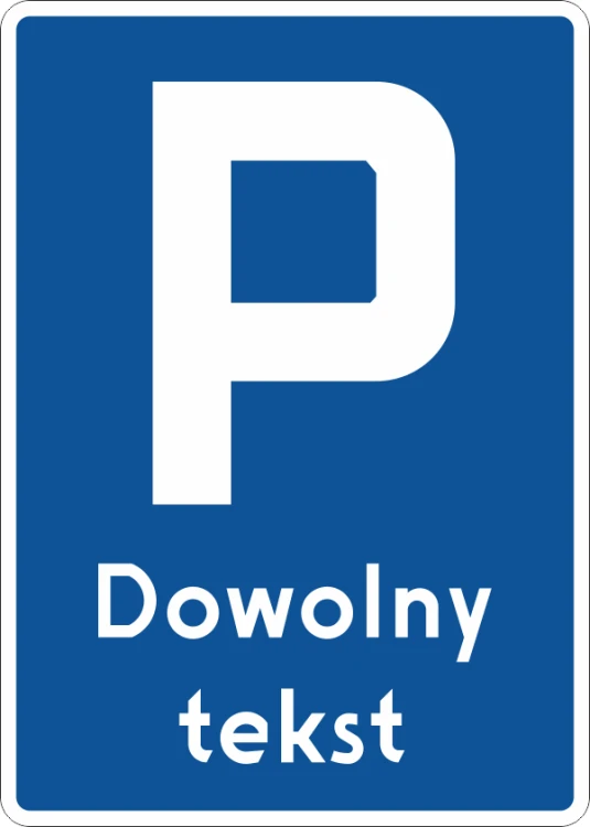 Tablica parkingowa z dowolnym napisem.gif