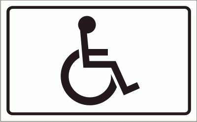 Znak BH023 - Tabliczka informująca o miejscu dla osób uprawnionych Inwalida